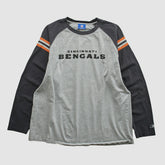 Cincinnati Bengals Reebok 2000s Long Sleeve T-shirt Heather Gray Vintage - Fanatics