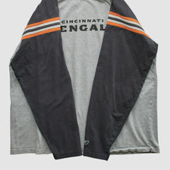 Cincinnati Bengals Reebok 2000s Long Sleeve T-shirt Heather Gray Vintage - Fanatics
