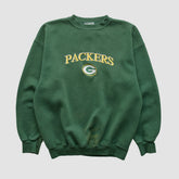 Green Bay Packers Logo Athletic Pullover Sweatshirt Green Vintage - Fanatics