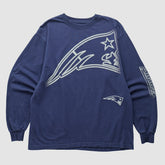 New England Patriots Reebok 2000s Long Sleeve T-shirt Navy Vintage - Fanatics