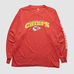 Kansas City Chiefs NFL 2000s Long Sleeve T-shirt Red Vintage - Fanatics