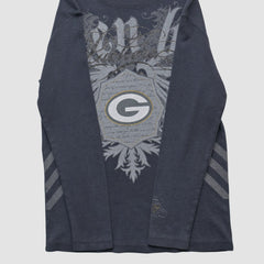 Green Bay Packers NFL 2000s Long Sleeve T-shirt Black Vintage - Fanatics