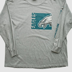 Philadelphia Eagles NFL 2000s Long Sleeve T-shirt Heather Gray Vintage - Fanatics