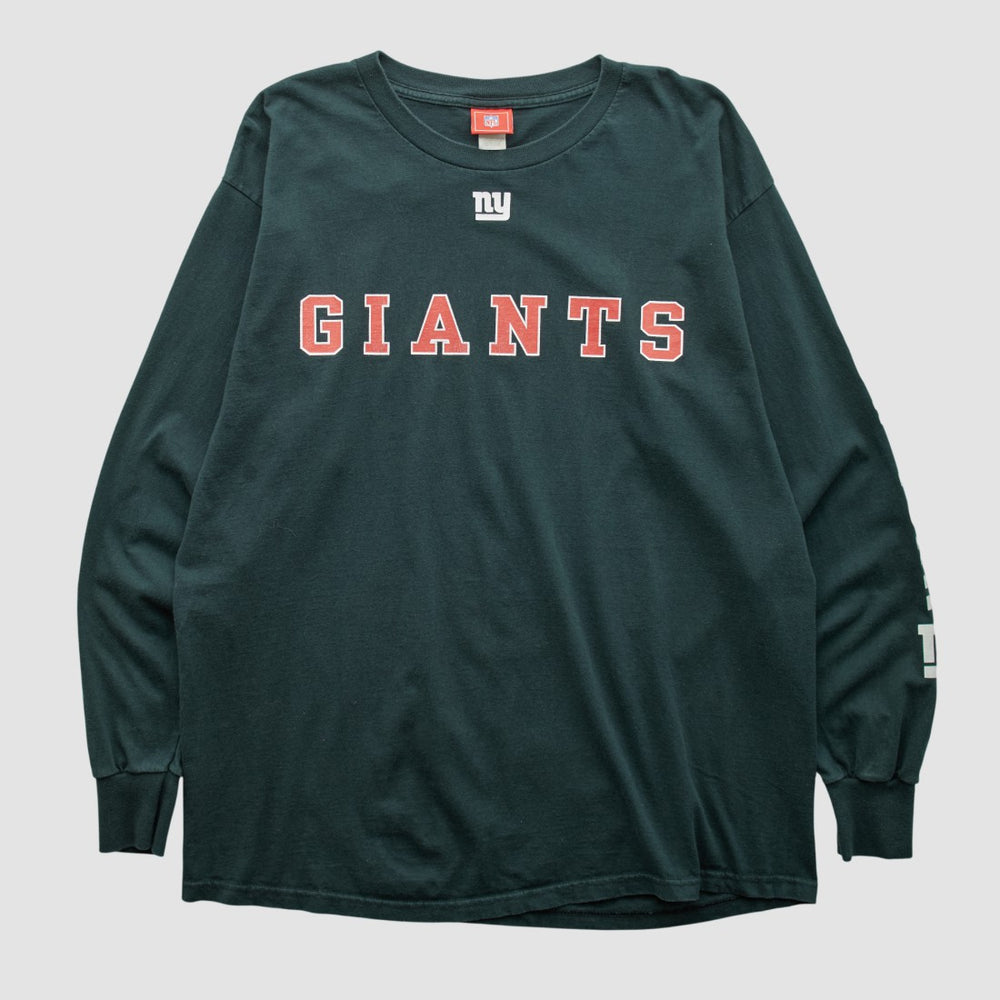 New York Giants NFL 2000s Long Sleeve T-shirt Black Vintage - Fanatics