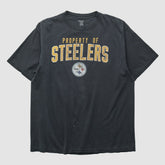 Pittsburgh Steelers Reebok 2000s T-shirt Black Vintage - Fanatics