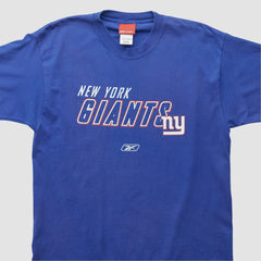 New York Giants Reebok 2000s T-shirt Blue Vintage - Fanatics