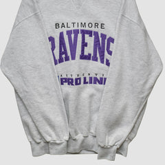 Baltimore Ravens Russell 90s Sweatshirt Heather Gray Vintage - Fanatics