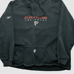 Atlanta Falcons Reebok 2000s Hooded Pullover Sweatshirt Black Vintage - Fanatics
