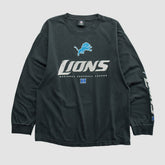 Detroit Lions NFL 2010s Long Sleeve T-shirt Black Vintage - Fanatics