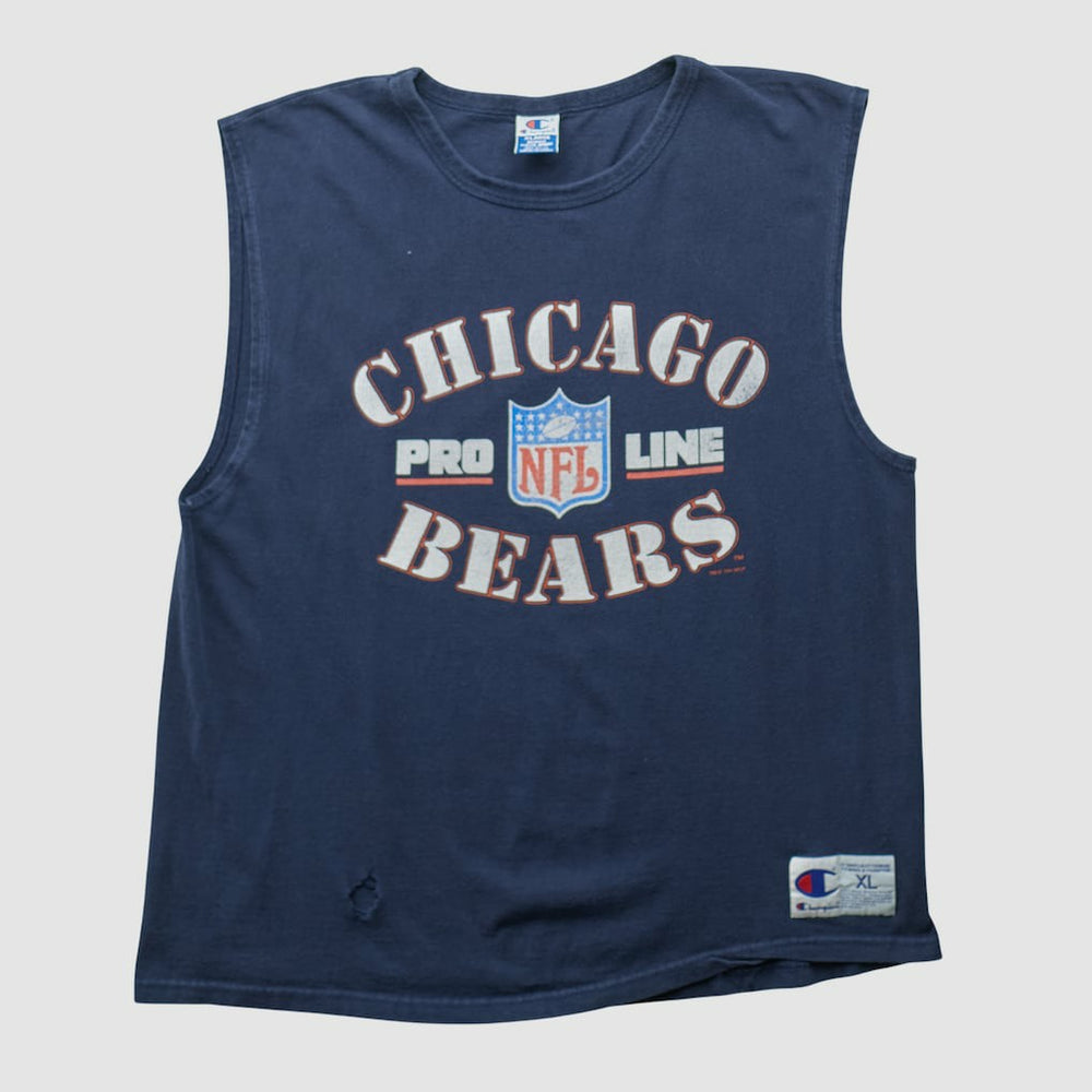 Chicago Bears Champion 90s Tank Navy Vintage - Fanatics