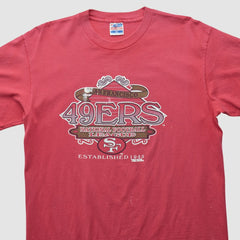 San Francisco 49ers Trench 90s T-shirt Red Vintage - Fanatics