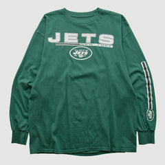 New York Jets Majestic 2010s Long Sleeve T-shirt Green Vintage - Fanatics