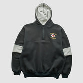 Kansas City Chiefs Dodger 90s Hooded 1/4 Zip Sweatshirt Black Vintage - Fanatics