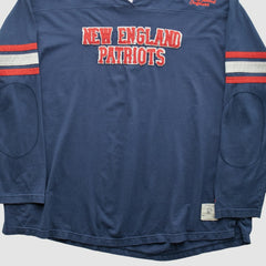New England Patriots NFL 2000s Long Sleeve T-shirt Navy Vintage - Fanatics