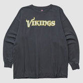 Minnesota Vikings NFL 2000s Long Sleeve T-shirt Black Vintage - Fanatics