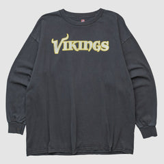 Minnesota Vikings NFL 2000s Long Sleeve T-shirt Black Vintage - Fanatics