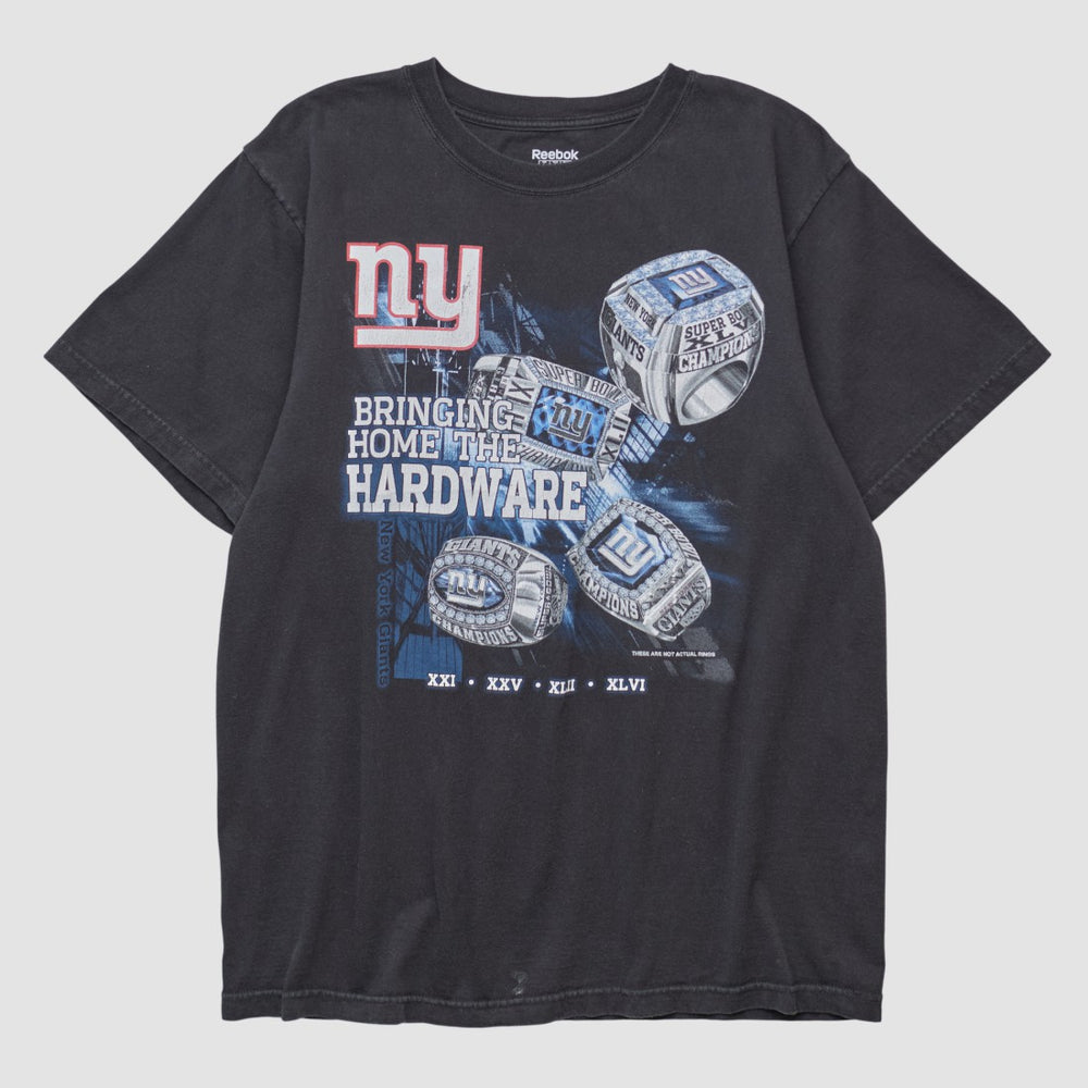 New York Giants Reebok 2000s T-shirt Black Vintage - Fanatics