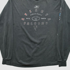 Atlanta Falcons Reebok 2000s Long Sleeve T-shirt Charcoal Vintage - Fanatics