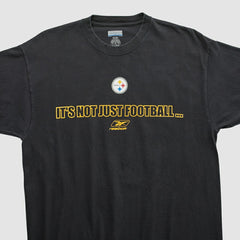Pittsburgh Steelers Reebok 2000s T-shirt Black Vintage - Fanatics