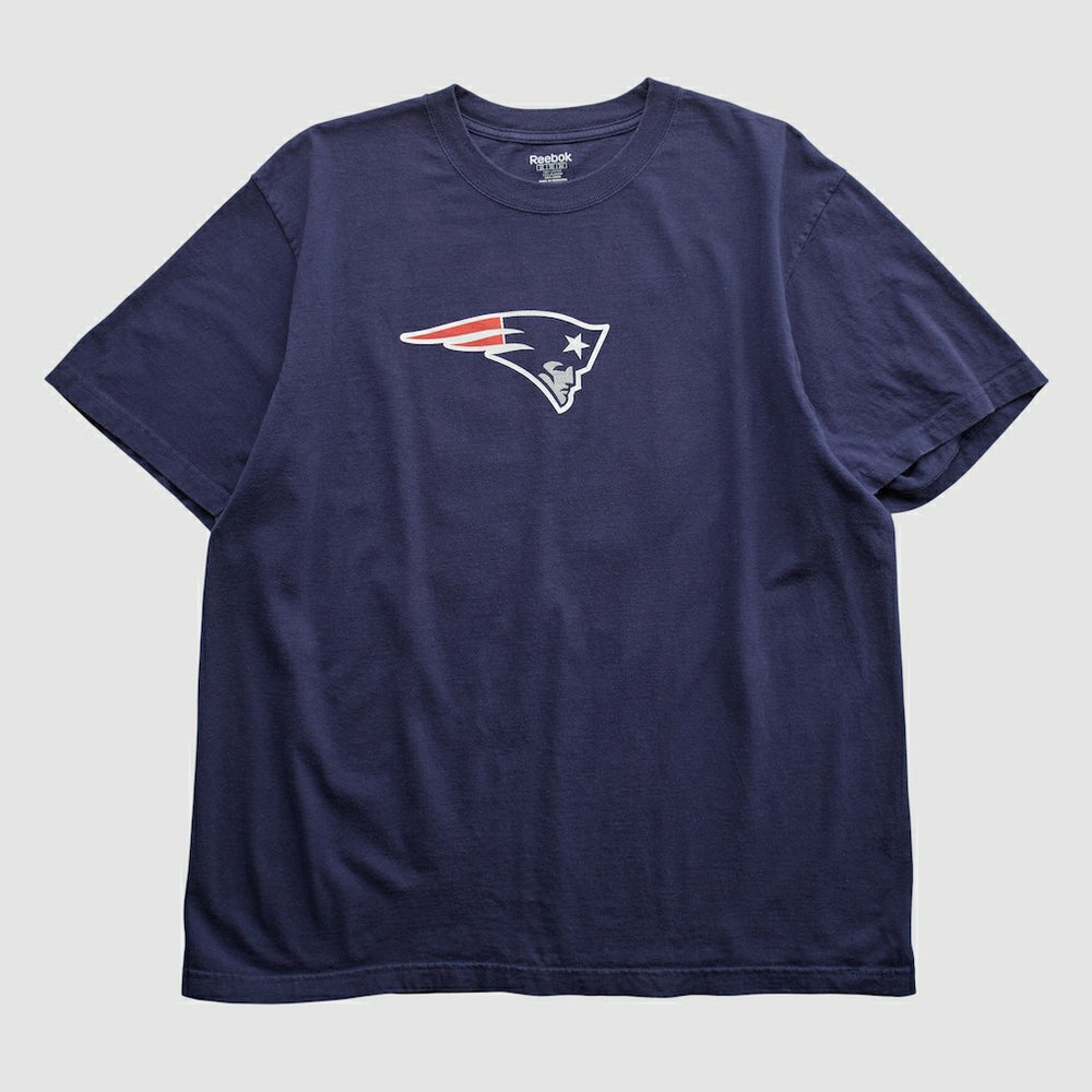New England Patriots Reebok 2000s T-shirt Navy Vintage - Fanatics