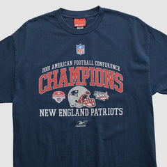 New England Patriots Reebok 2001 T-shirt Navy Vintage - Fanatics
