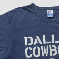 Dallas Cowboys Champion 90s T-shirt Navy Vintage - Fanatics
