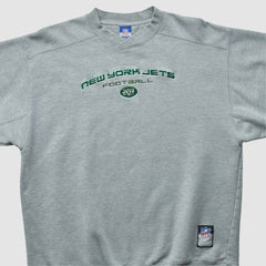 New York Jets Reebok 2000s Pullover Sweatshirt Heather Gray Vintage - Fanatics