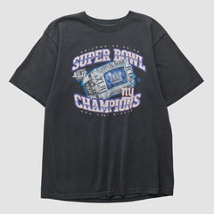 New York Giants Reebok 2008 T-shirt Black Vintage - Fanatics