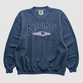 New England Patriots Lee Apparel 90s Pullover Sweatshirt Navy Vintage - Fanatics
