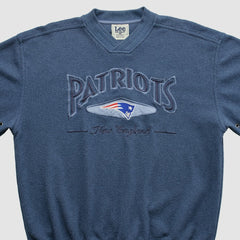 New England Patriots Lee Apparel 90s Pullover Sweatshirt Navy Vintage - Fanatics
