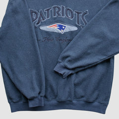 New England Patriots Lee Apparel 90s Pullover Sweatshirt Navy Vintage - Fanatics