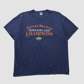 Denver Broncos Russell 1998 T-shirt Navy Vintage - Fanatics