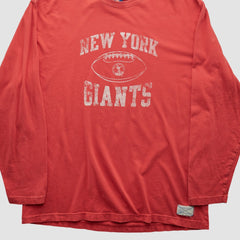 New York Giants Reebok 2000s Long Sleeve T-shirt Red Vintage - Fanatics