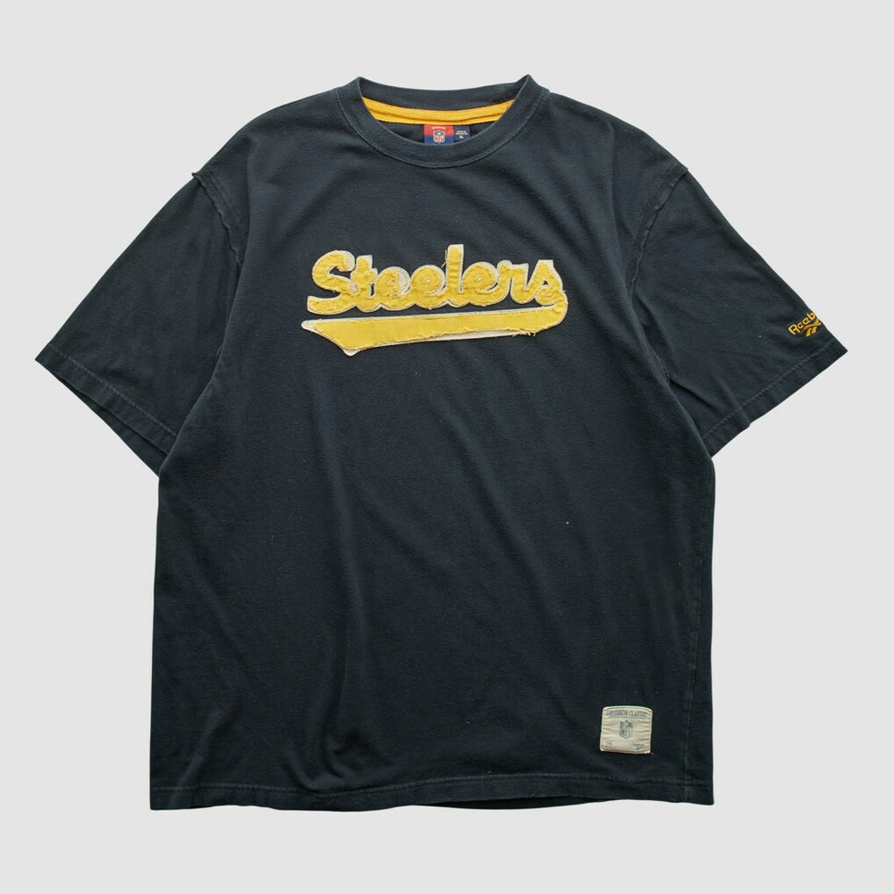 Pittsburgh Steelers Reebok 2000s T-shirt Black Vintage - Fanatics