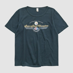Pittsburgh Steelers Anvil 2006 T-shirt Navy Vintage - Fanatics
