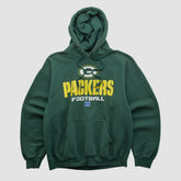 Green Bay Packers NFL 2000s Hooded Pullover Sweatshirt Green Vintage - Fanatics