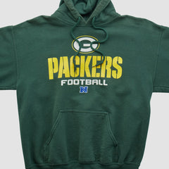Green Bay Packers NFL 2000s Hooded Pullover Sweatshirt Green Vintage - Fanatics