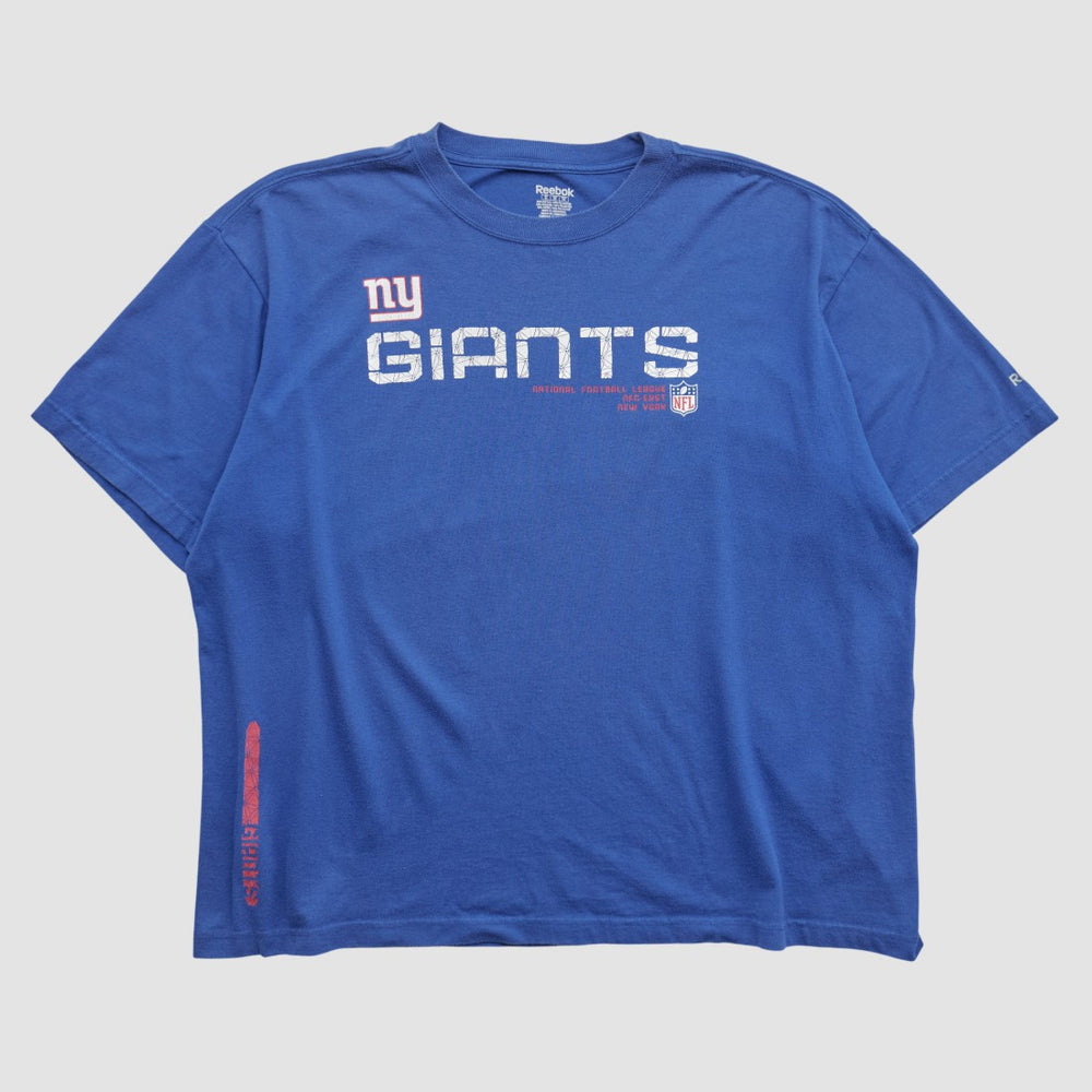 New York Giants Reebok 2000s T-shirt Blue Vintage - Fanatics
