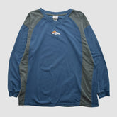 Denver Broncos NFL 2000s Long Sleeve T-shirt Navy Vintage - Fanatics