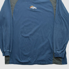 Denver Broncos NFL 2000s Long Sleeve T-shirt Navy Vintage - Fanatics