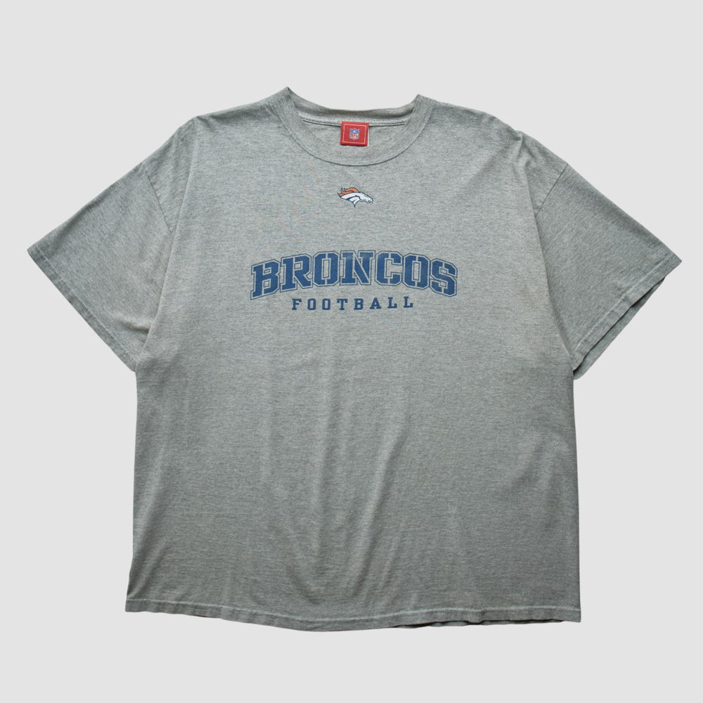 Denver Broncos NFL 2000s T-shirt Heather Gray Vintage - Fanatics