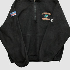 Miami Dolphins Champion 2000s 1/4 Zip Sweatshirt Black Vintage - Fanatics