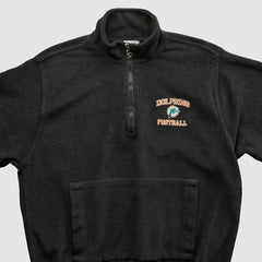 Miami Dolphins Champion 2000s 1/4 Zip Sweatshirt Black Vintage - Fanatics