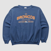 Denver Broncos NFL 2000s Pullover Sweatshirt Navy Vintage - Fanatics