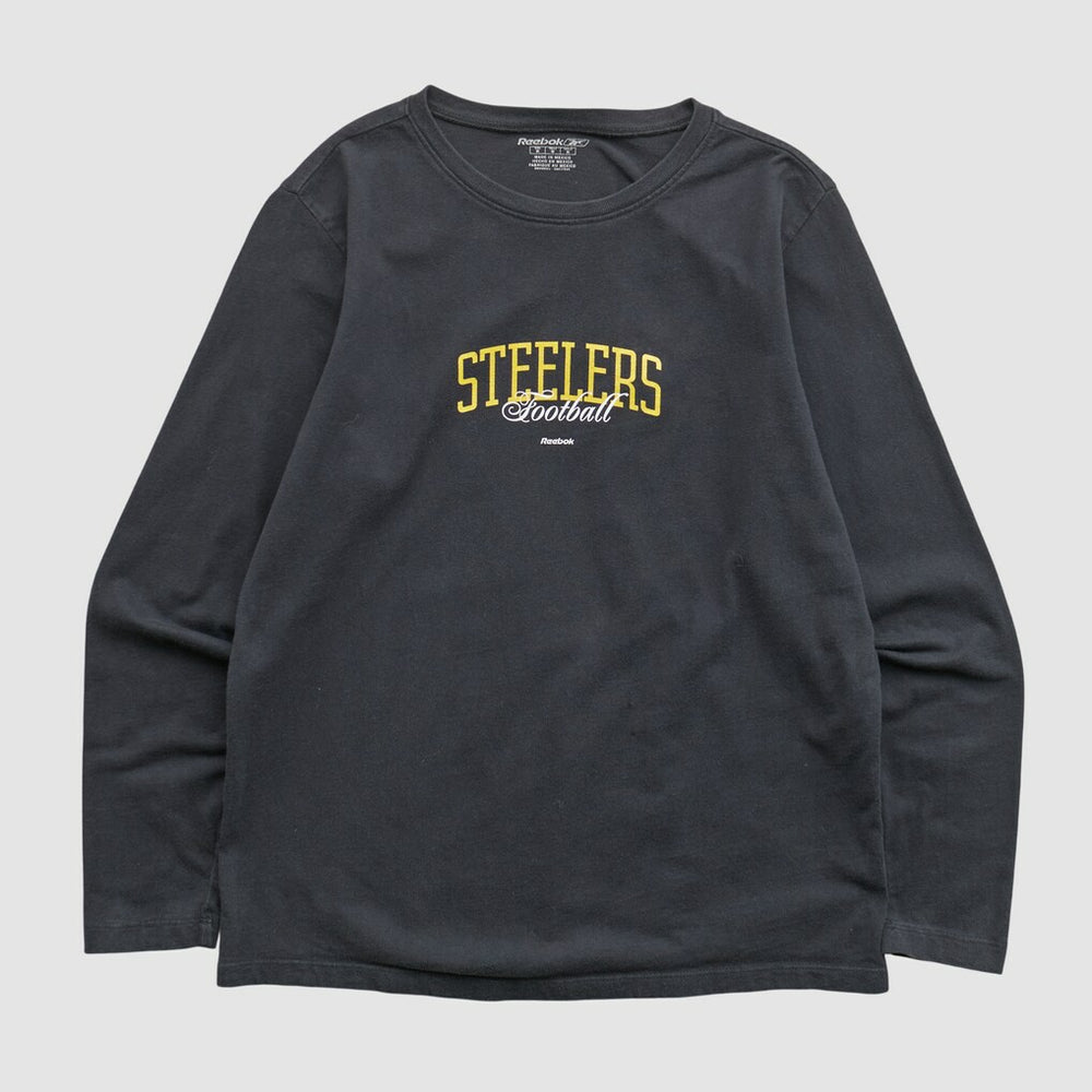 Pittsburgh Steelers Reebok 2000s Long Sleeve T-shirt Black Vintage - Fanatics