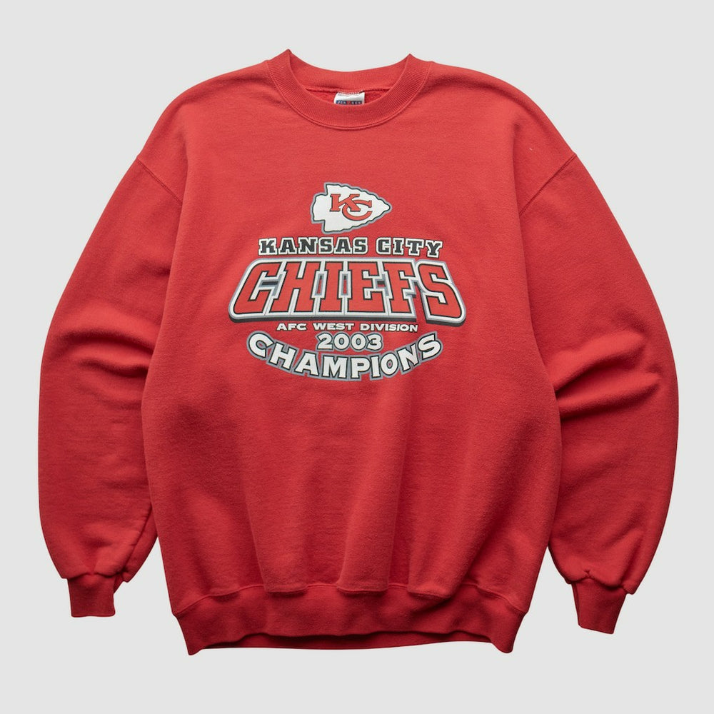 Kansas City Chiefs Jerzees 2003 Pullover Sweatshirt Red Vintage - Fanatics