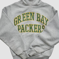 Green Bay Packers NFL 2000s Hooded Pullover Sweatshirt Heather Gray Yth M Real Vintage - Fanatics