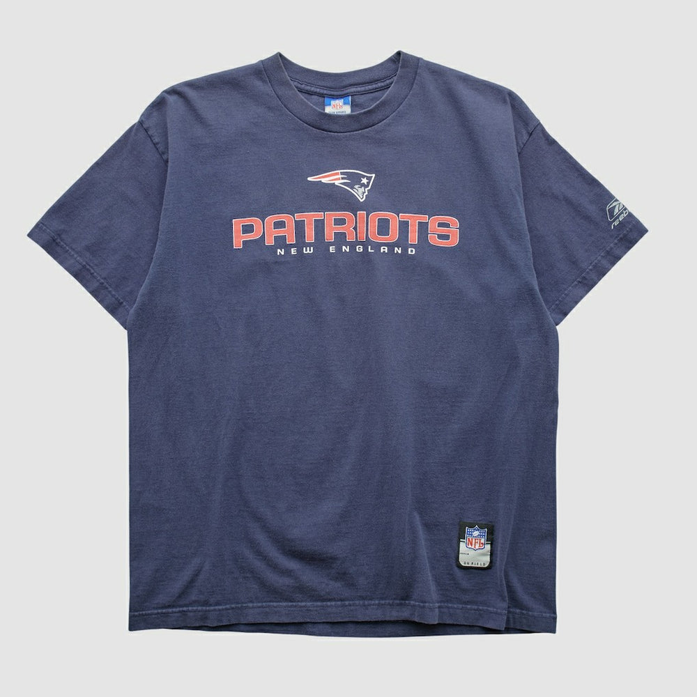 New England Patriots Reebok 2000s T-shirt Navy Vintage - Fanatics