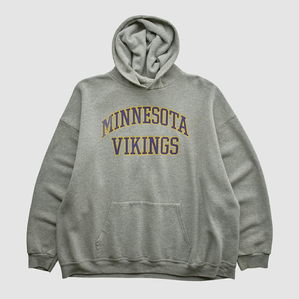 Minnesota Vikings NFL 2000s Hooded Pullover Sweatshirt Heather Gray Vintage - Fanatics