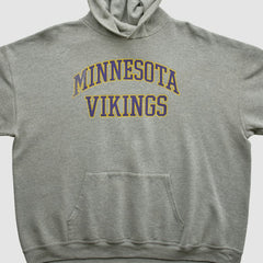Minnesota Vikings NFL 2000s Hooded Pullover Sweatshirt Heather Gray Vintage - Fanatics